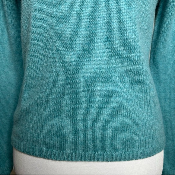 Not for sale -Ba&sh Wool Blend Sweater Fred Teal Blue Preppy Classic Turtleneck - Picture 8 of 13